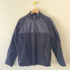 Calvin Klein, Medium Black Fur Quarter Zip Long Sleeve